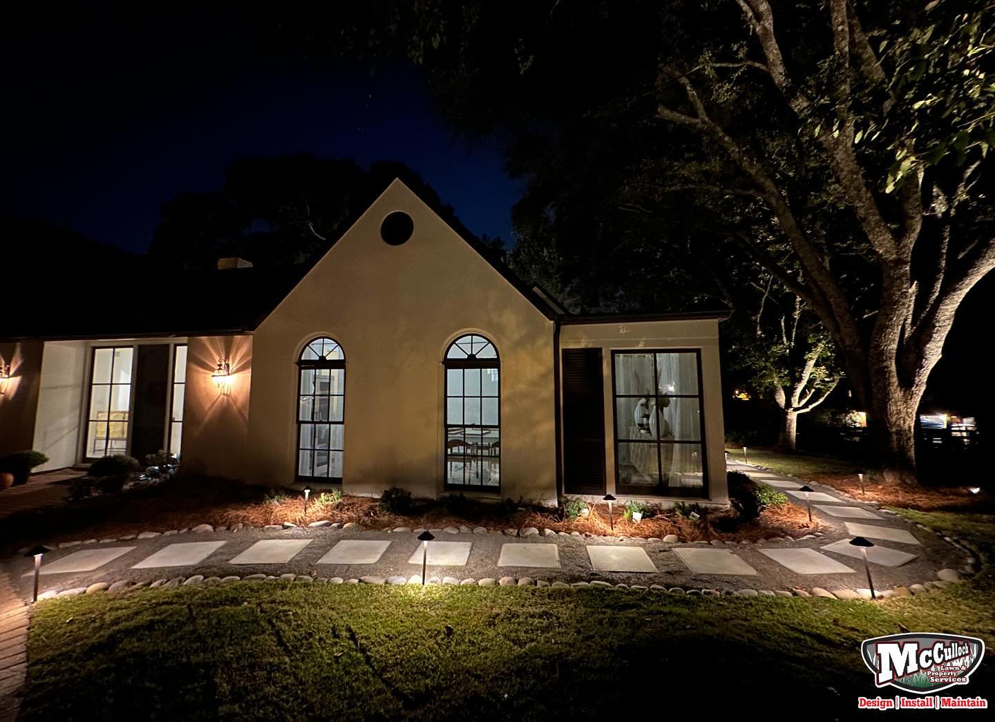 concrete walkway around residential home